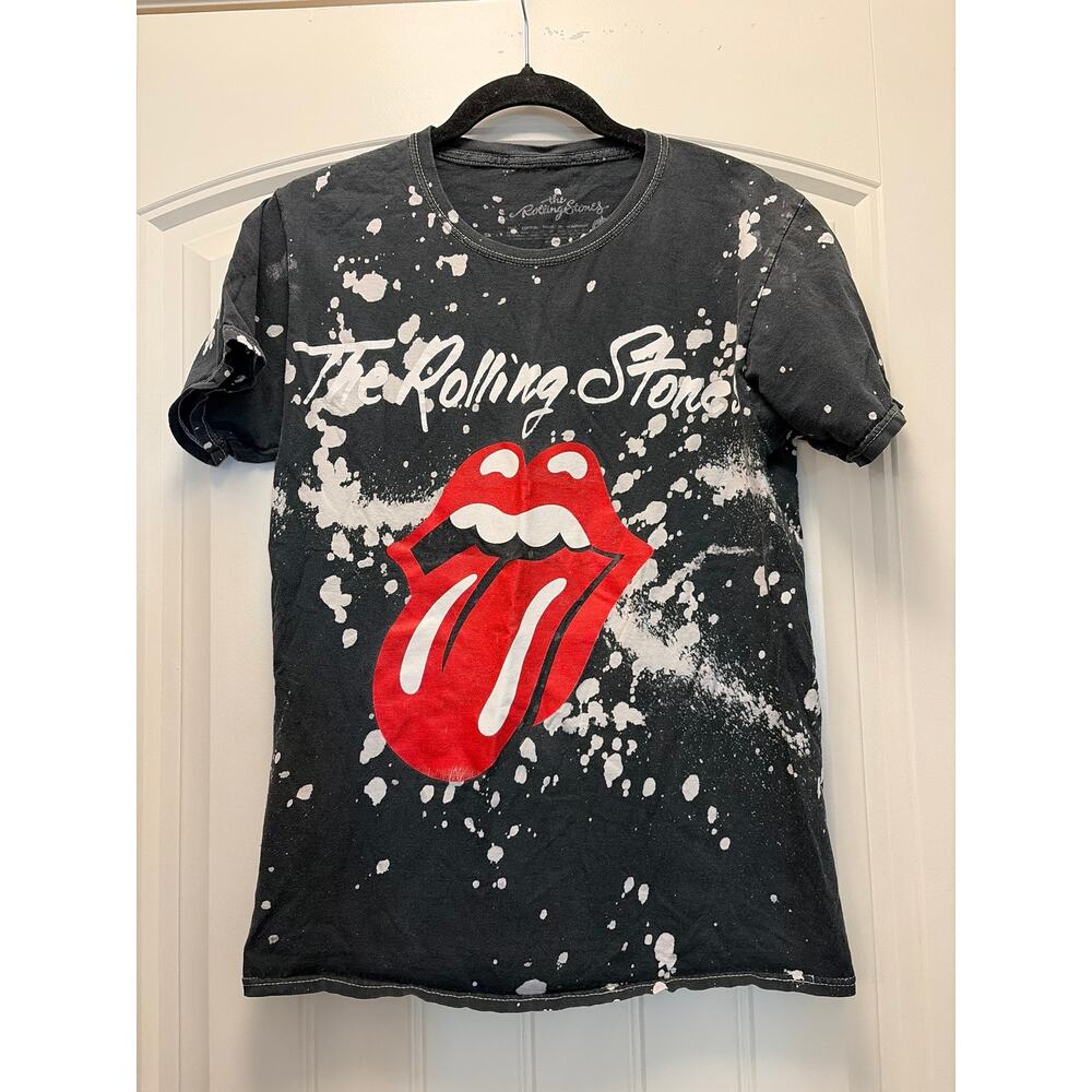 The Rolling Stones Women’s 100% Cotton Short Sleeve Pullover T Shirt Size S Gray